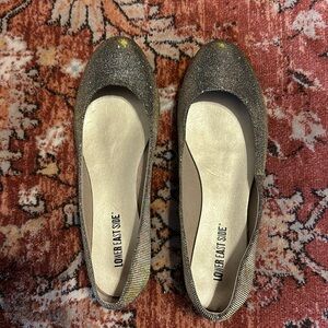 Lower East Side, Flats, Size 10, Gold, Glitter.